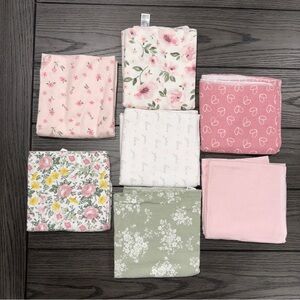 Modern Moments by Gerber Flannel Cotton Swaddle Blankets Set of 7